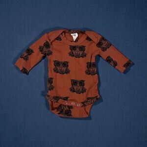 Kate Quinn Organic Cotton owl print long sleeved bodysuit 0-3 months